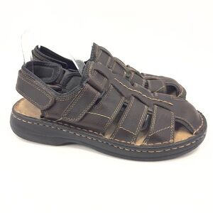 Vintage Faded Glory Y2K Chunky Fisherman Sandals Mens Size 9.5 Wide Brown 90s